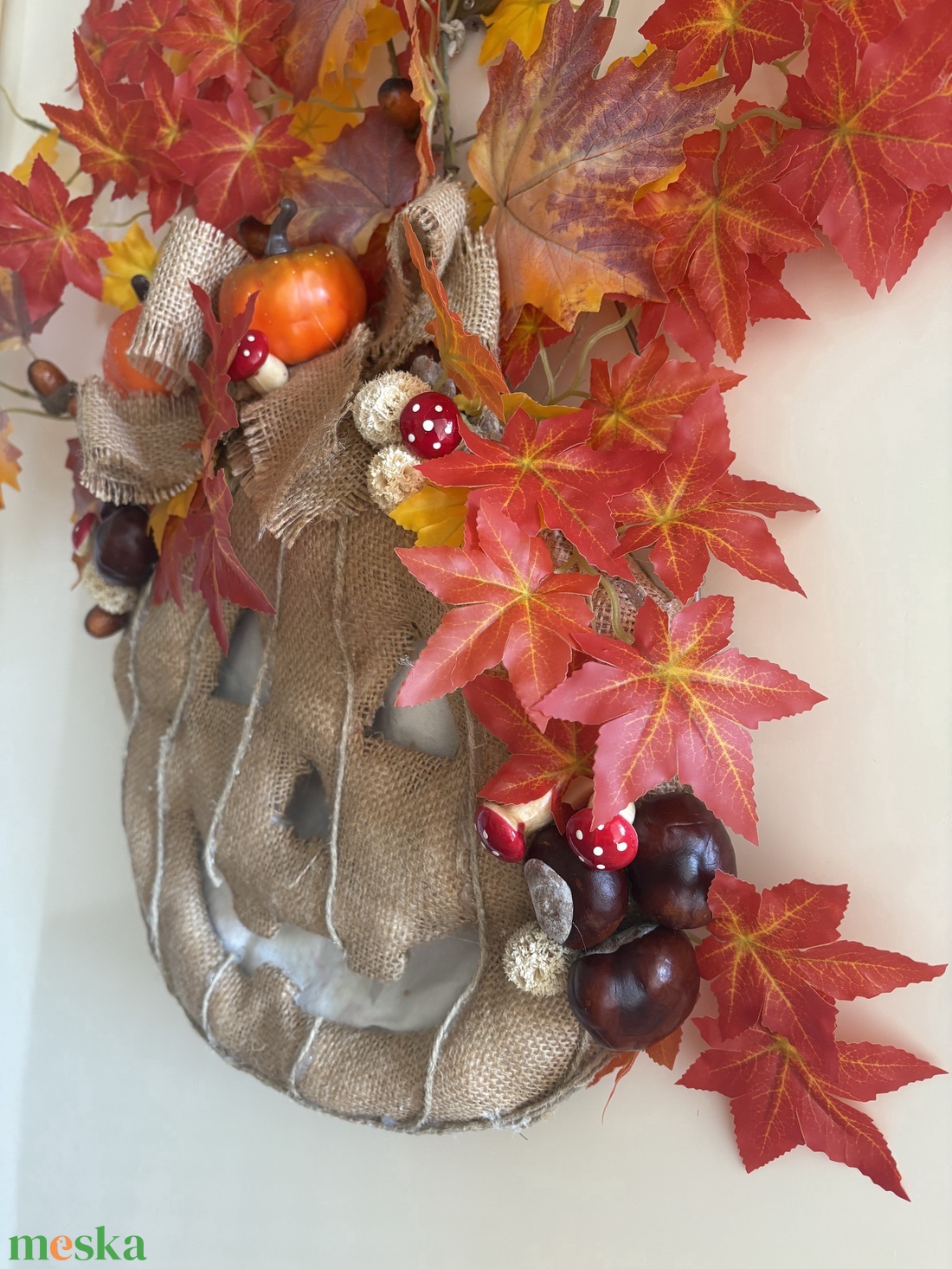Őszi, Halloween-i ajtódísz   - otthon & életmód - dekoráció - halloween - halloweeni ajtódíszek és ablakdíszek - Meska.hu
