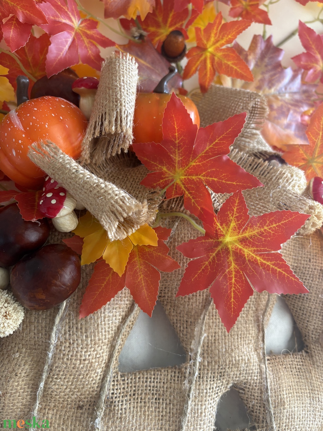 Őszi, Halloween-i ajtódísz   - otthon & életmód - dekoráció - halloween - halloweeni ajtódíszek és ablakdíszek - Meska.hu