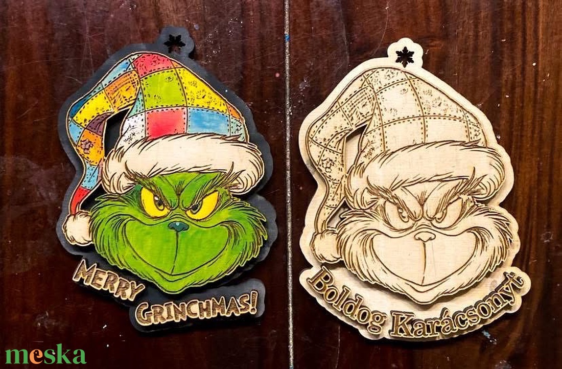 Grincses ajtódísz - karácsony - adventi díszek - adventi ajtódísz - Meska.hu