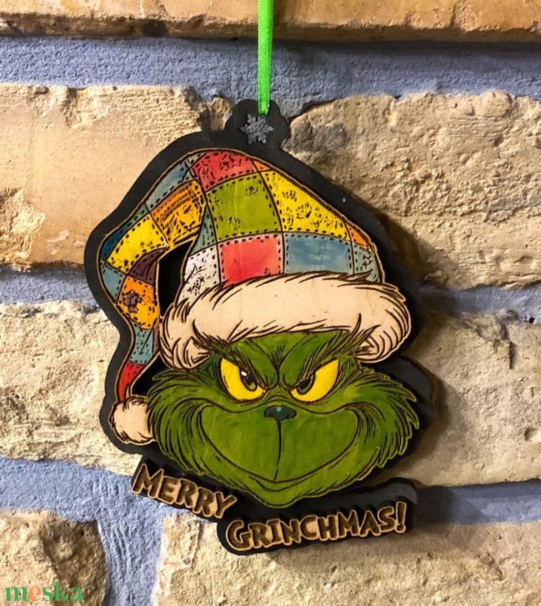 Grincses ajtódísz - karácsony - adventi díszek - adventi ajtódísz - Meska.hu