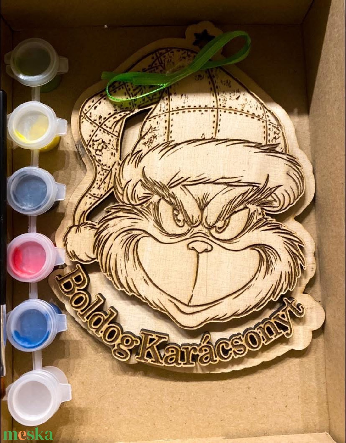 Grincses ajtódísz - karácsony - adventi díszek - adventi ajtódísz - Meska.hu