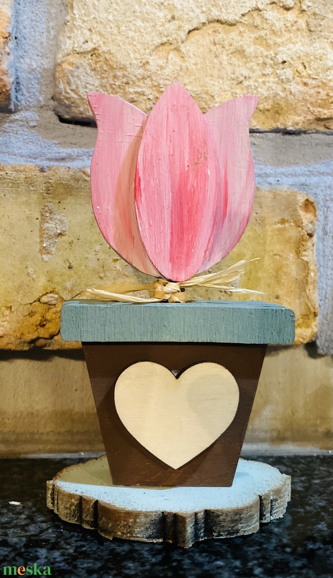 Fa tulipán - otthon & életmód - virágdekoráció - virágdíszek - lézervágott virágdíszek - Meska.hu