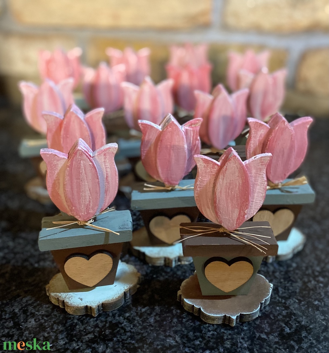 Fa tulipán - otthon & életmód - virágdekoráció - virágdíszek - lézervágott virágdíszek - Meska.hu