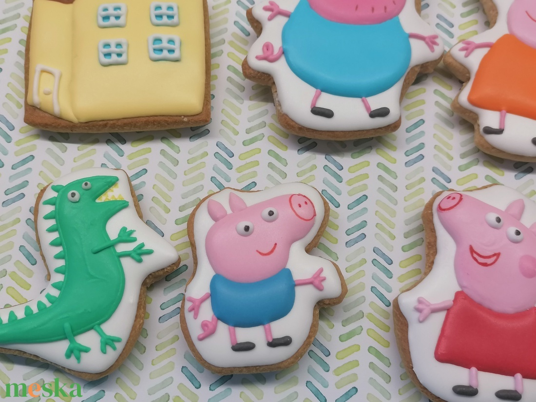 Pepa malac mézeskalács tortadekoráció - élelmiszer - édesség - Meska.hu