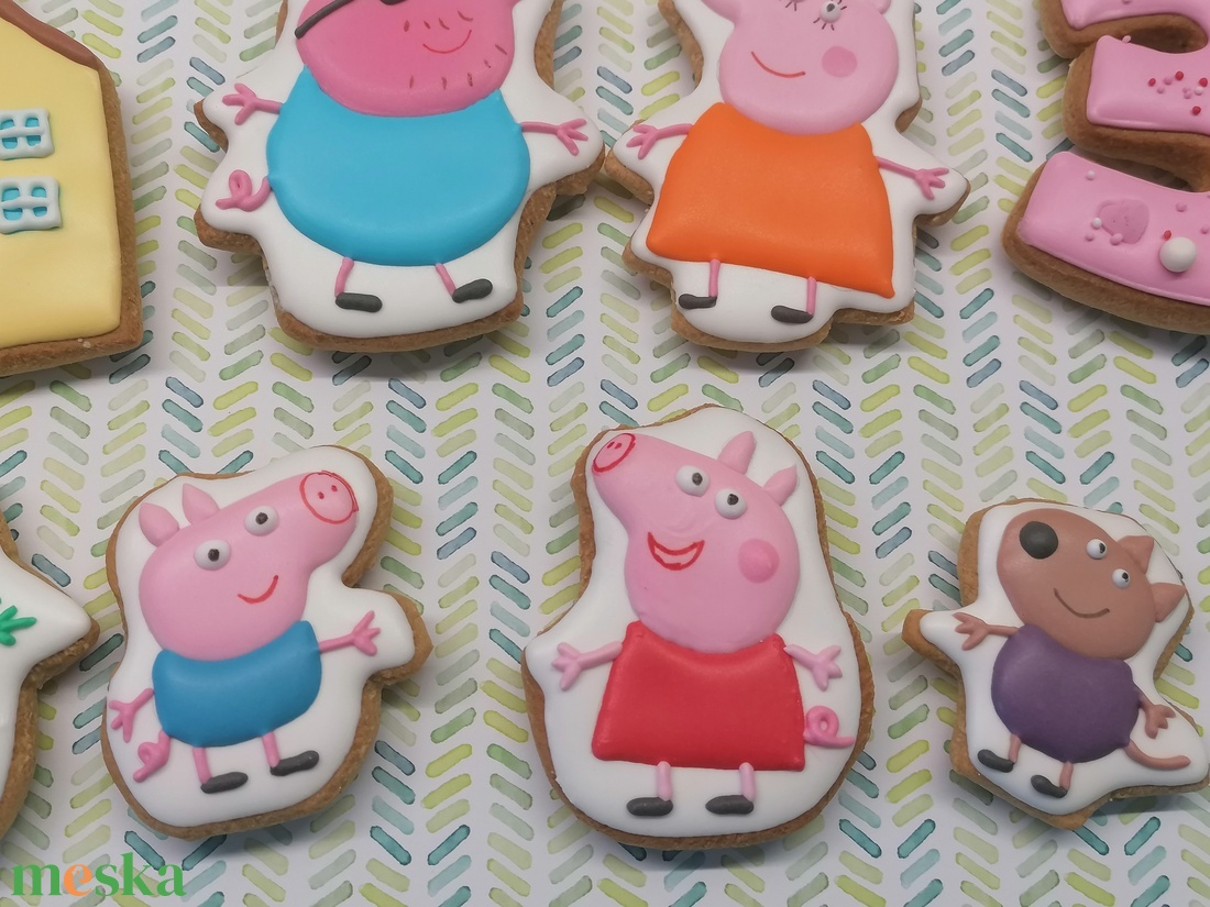 Pepa malac mézeskalács tortadekoráció - élelmiszer - édesség - Meska.hu