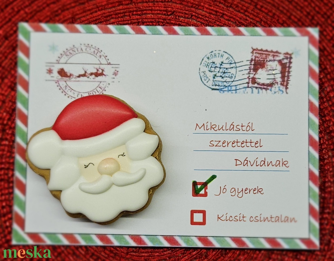 Levél a Mikulástól mézeskaláccsal - karácsony - mikulás - mikulás ajándékok - Meska.hu