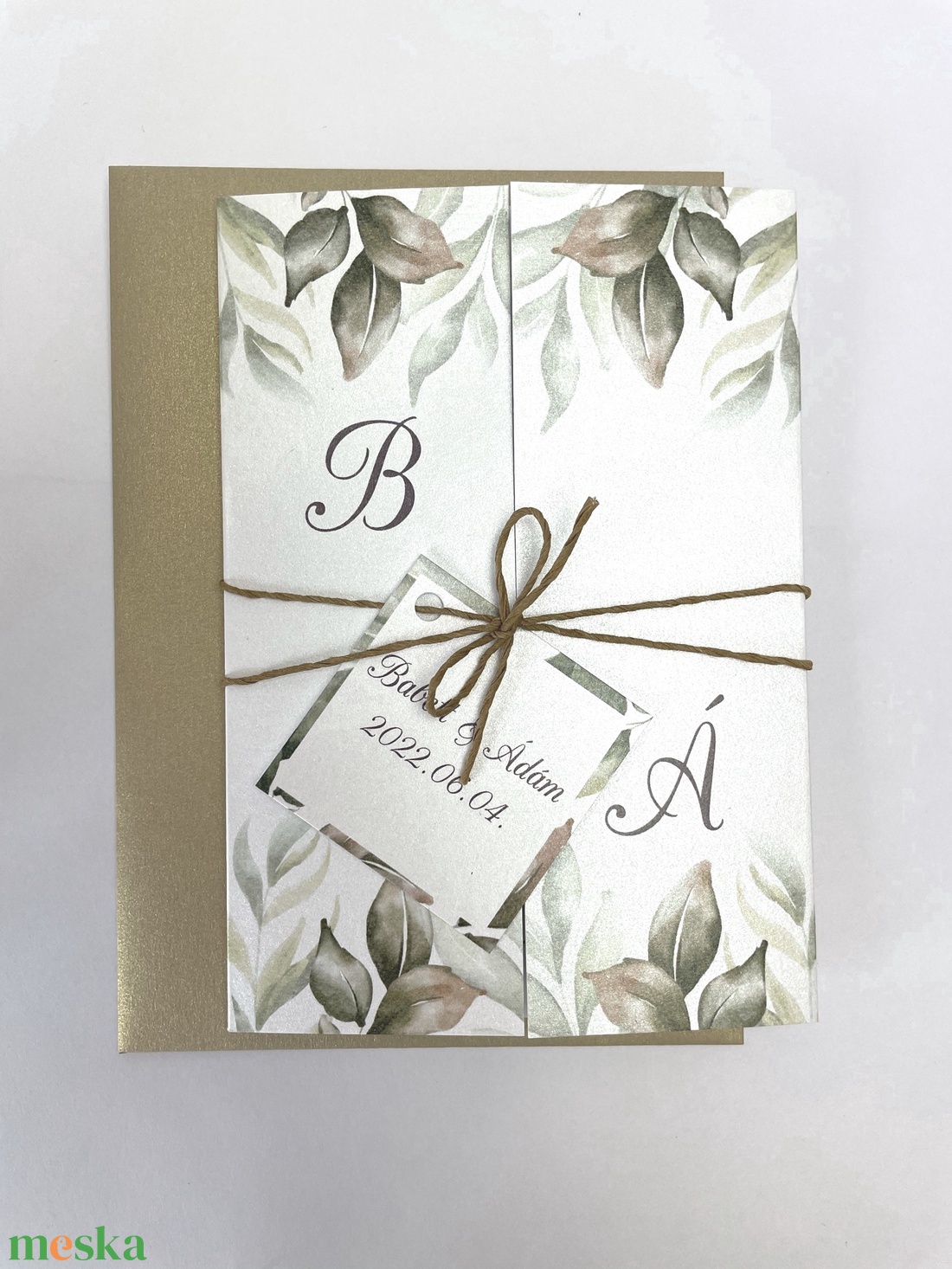 Greenery esküvői meghívó - esküvő - meghívó & kártya - meghívó - Meska.hu