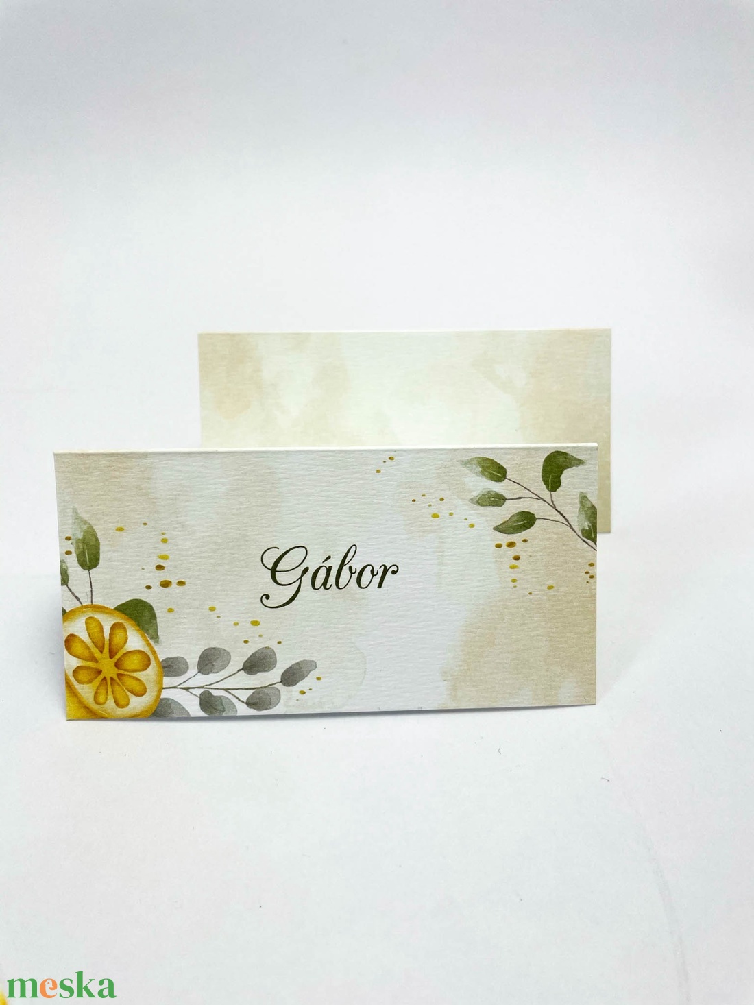 Citromos ültető kártya - esküvő - meghívó & kártya - ültetési rend - Meska.hu