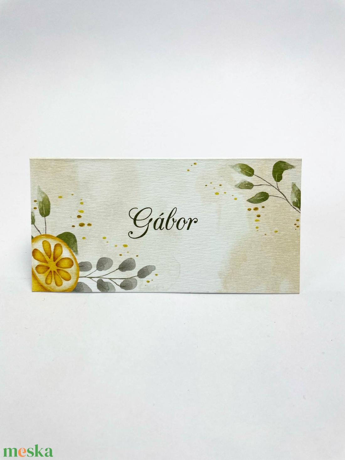 Citromos ültető kártya - esküvő - meghívó & kártya - ültetési rend - Meska.hu