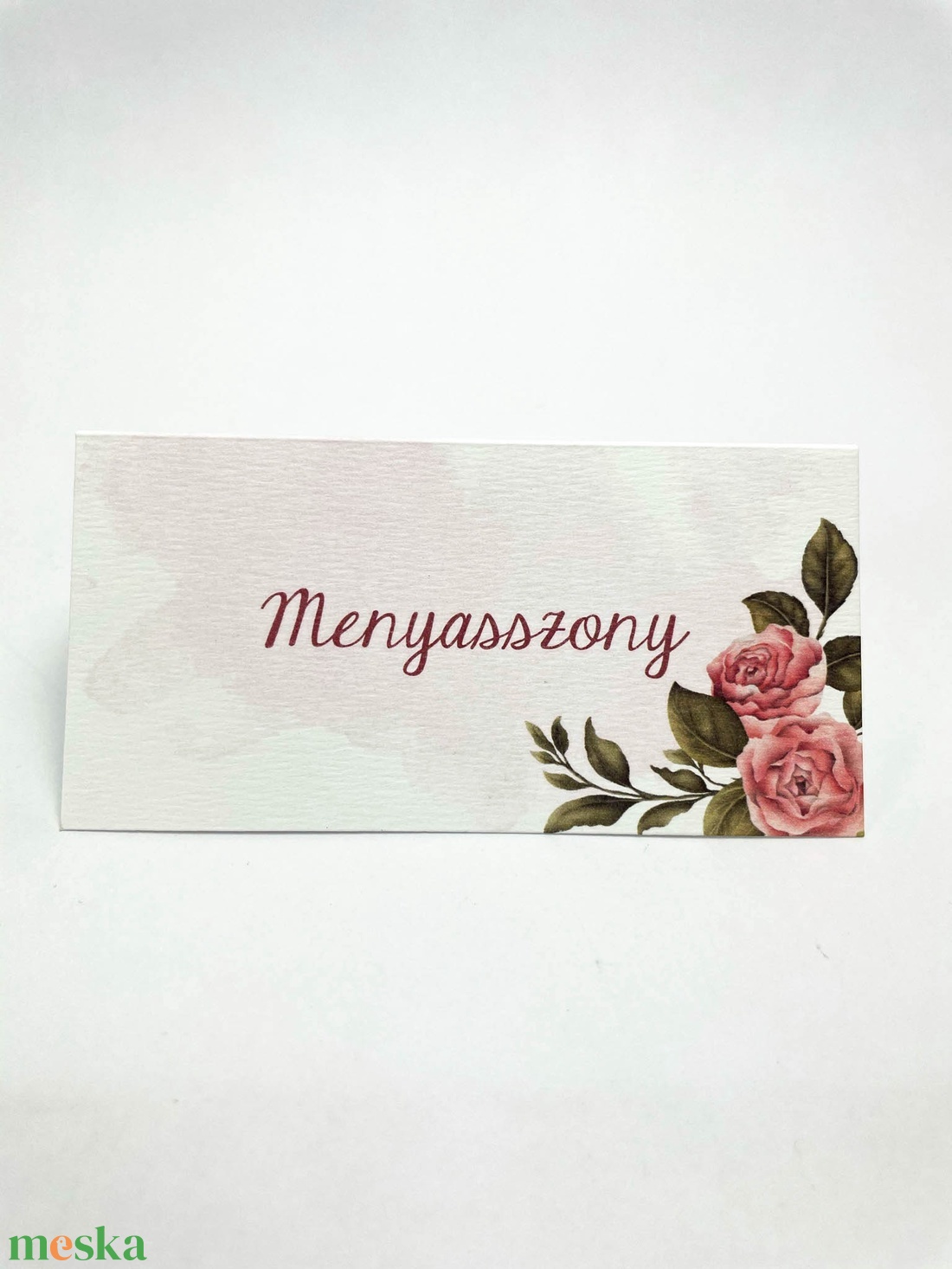 Ültető kártya rózsás - esküvő - meghívó & kártya - ültetési rend - Meska.hu