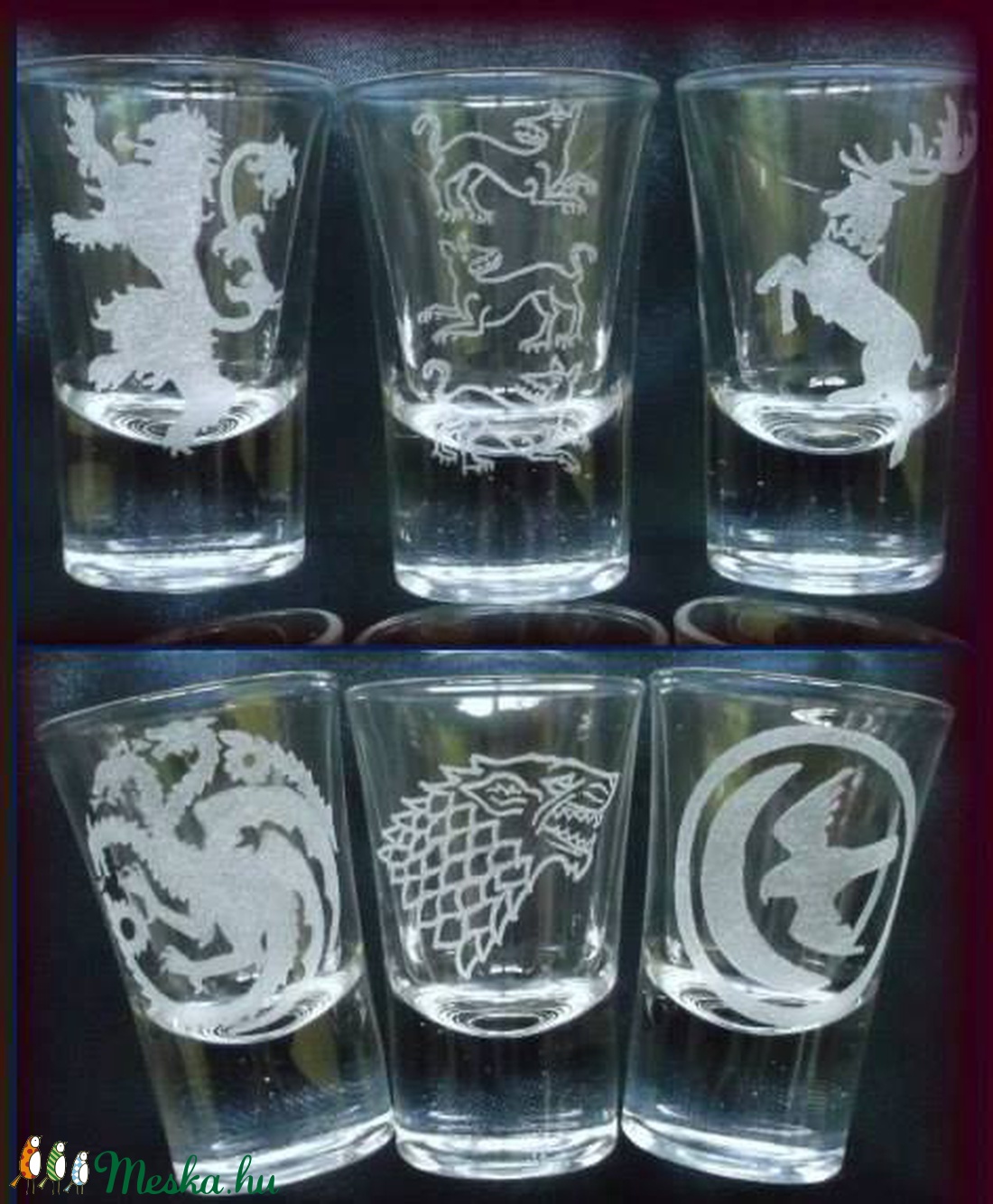 Trónok harca poharak- game of thrones -  - Meska.hu