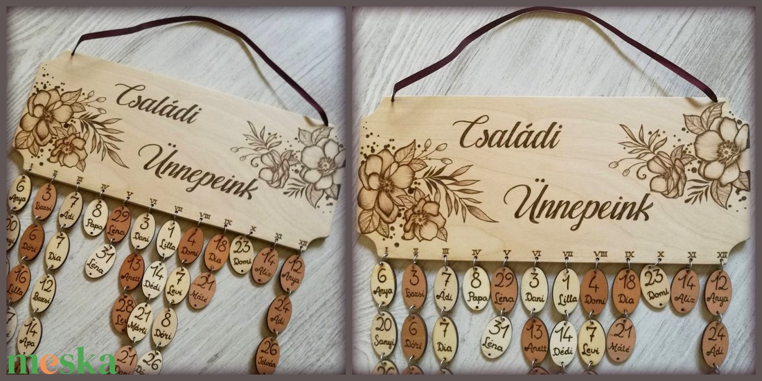 Családi öröknaptár, szülinaptár - virágos - otthon & életmód - dekoráció - fali és függő dekoráció - falinaptár & öröknaptár - Meska.hu Családi öröknaptár, szülinaptár - virágos - otthon & életmód - dekoráció - fali és függő dekoráció - falinaptár & öröknaptár - Meska.hu
