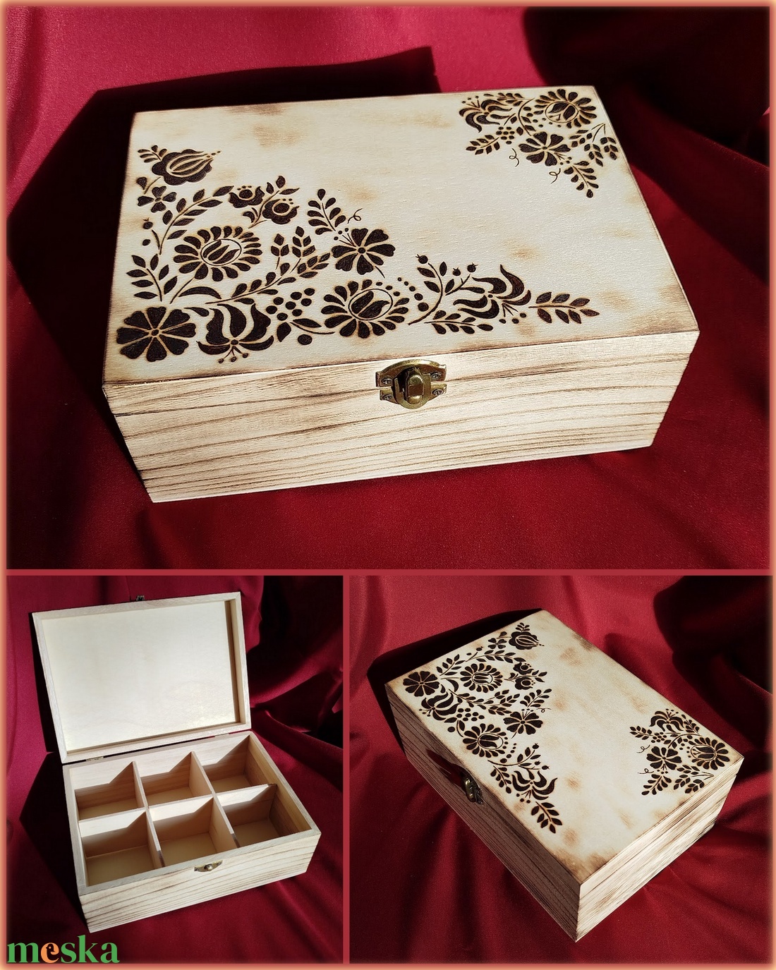 Teásdoboz- népi motívummal - otthon & életmód - konyhafelszerelés, tálalás - konyhai tárolás - tea & kávé tárolás - Meska.hu Teásdoboz- népi motívummal - otthon & életmód - konyhafelszerelés, tálalás - konyhai tárolás - tea & kávé tárolás - Meska.hu