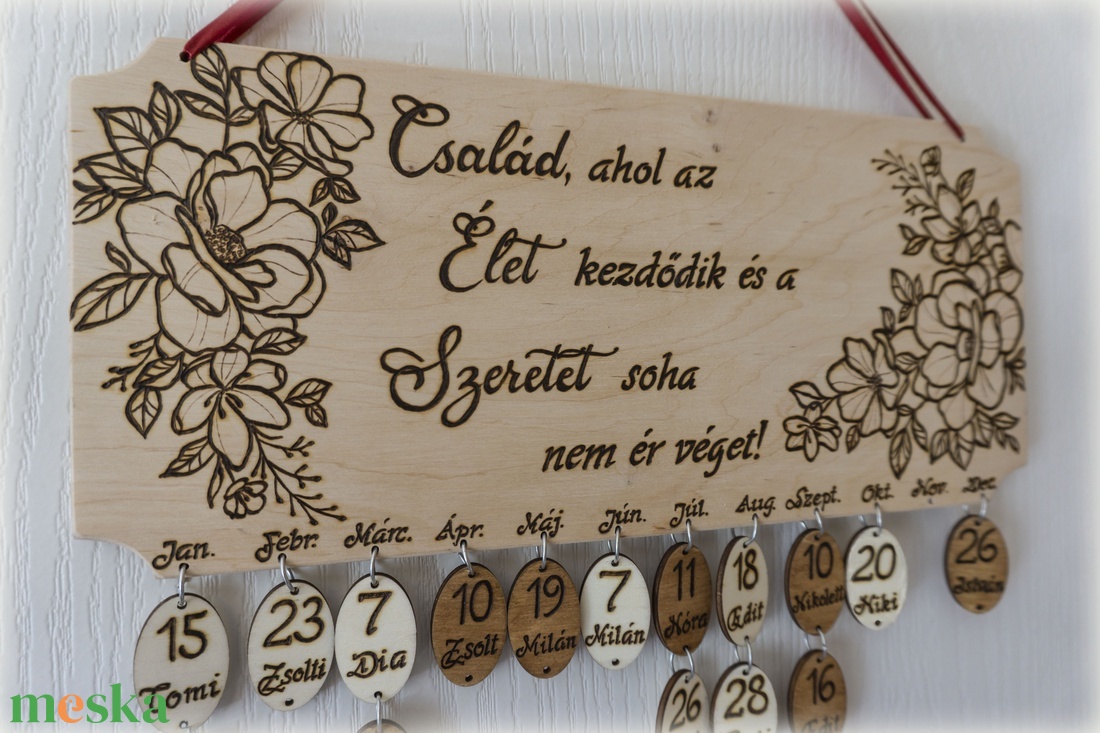 Családi öröknaptár, szülinaptár - otthon & életmód - dekoráció - fali és függő dekoráció - falinaptár & öröknaptár - Meska.hu Családi öröknaptár, szülinaptár - otthon & életmód - dekoráció - fali és függő dekoráció - falinaptár & öröknaptár - Meska.hu