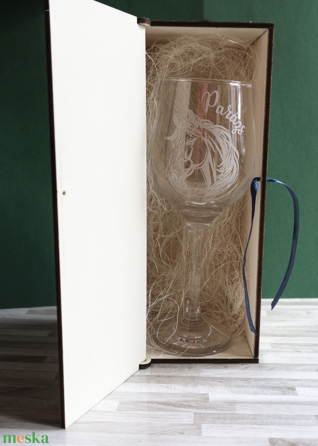 Lovas - boros pohár szett - esküvő - meghívó & kártya - tanú felkérő - Meska.hu