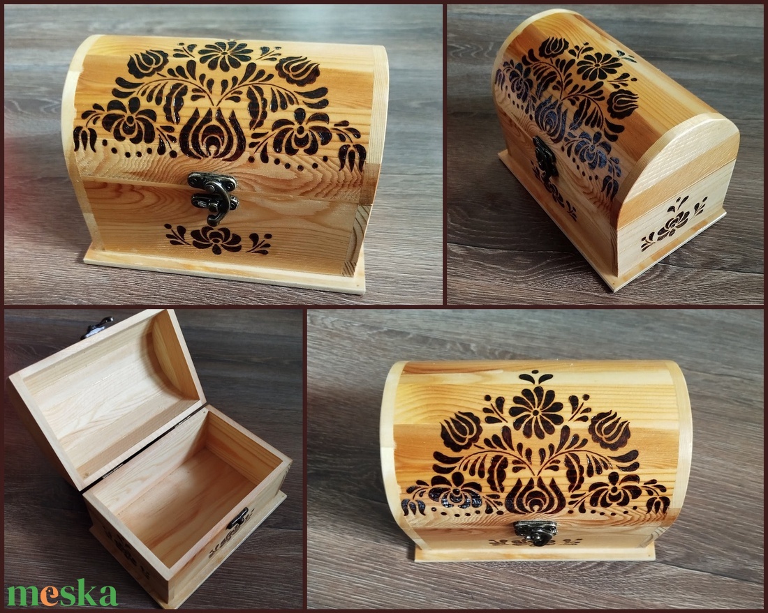 Magyar motívumos kincsesláda  - ékszer - ékszertartó - ékszerdoboz - Meska.hu