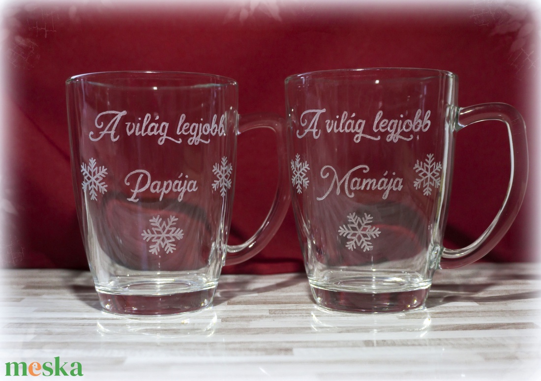 Hópihés bögre Papának és Mamának - otthon & életmód - konyhafelszerelés, tálalás - tálalás - bögre & csésze - Meska.hu