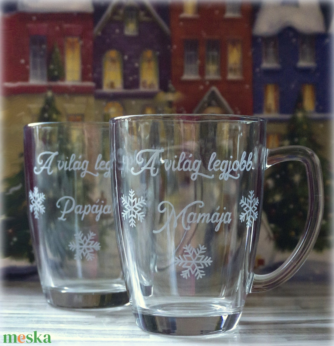 Hópihés bögre Papának és Mamának - otthon & életmód - konyhafelszerelés, tálalás - tálalás - bögre & csésze - Meska.hu