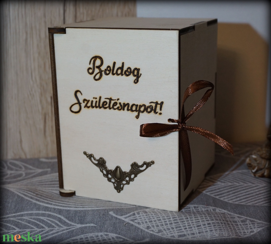 Whiskis pohár fa dobozban - otthon & életmód - konyhafelszerelés, tálalás - tálalás - pohár - Meska.hu