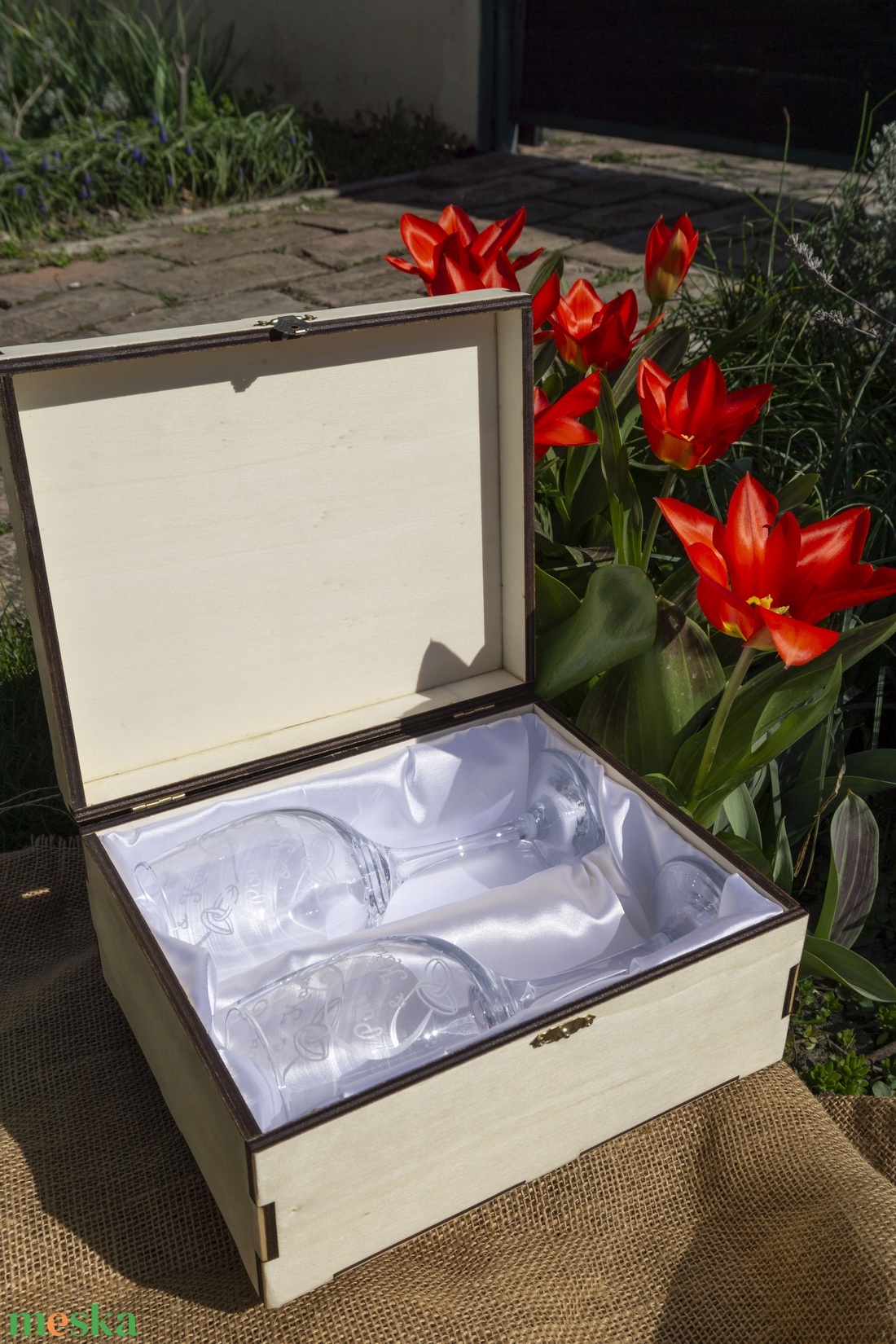 Boros szett évfordulóra - otthon & életmód - konyhafelszerelés, tálalás - tálalás - boros poharak, szettek - Meska.hu