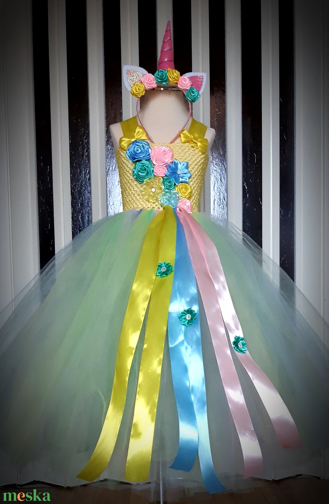 Unikornis varázs tüllruha � pasztell álomruha kislányoknak - ruha & divat - jelmez & álarc - jelmez - Meska.hu
