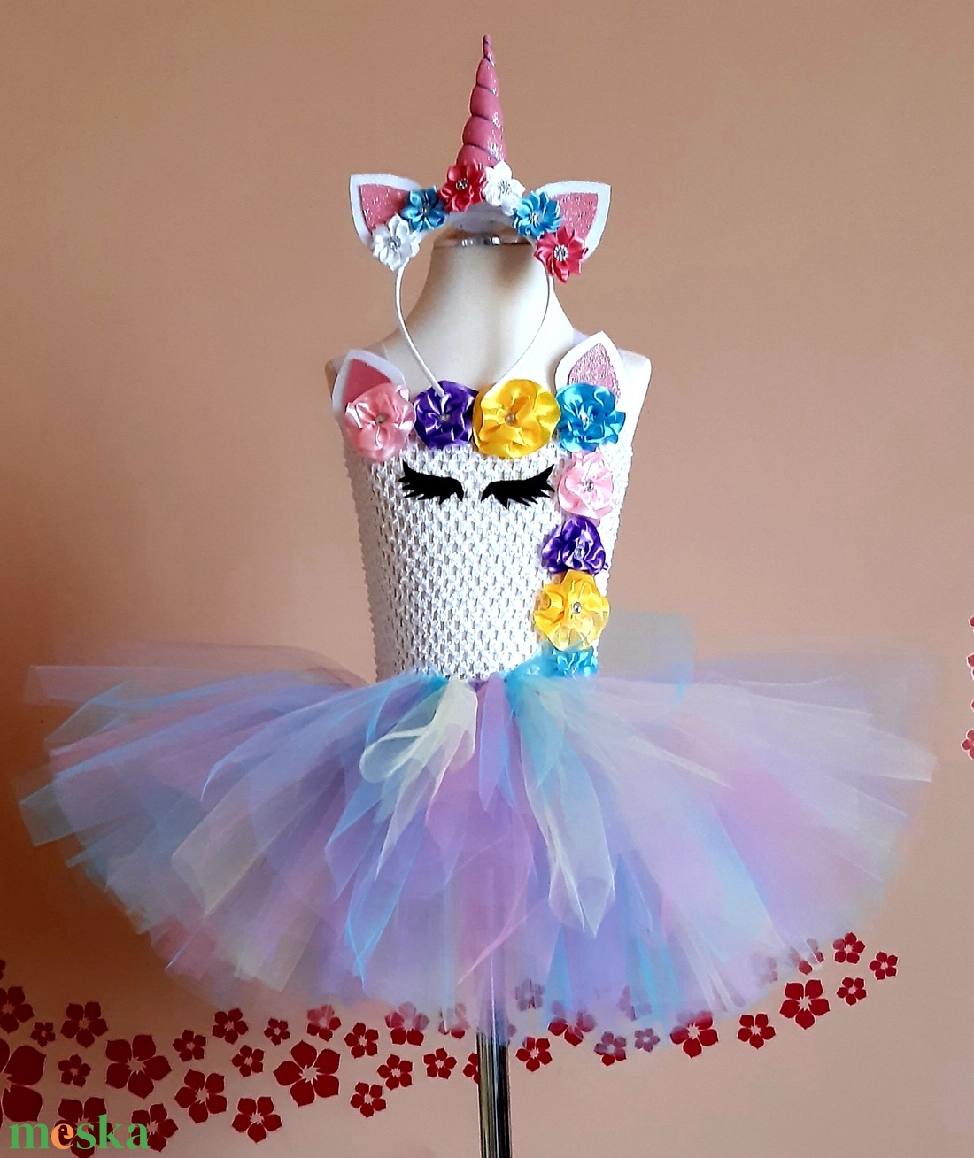 Unikornis varázs tüllruha � pasztell álomruha kislányoknak - ruha & divat - jelmez & álarc - jelmez - Meska.hu