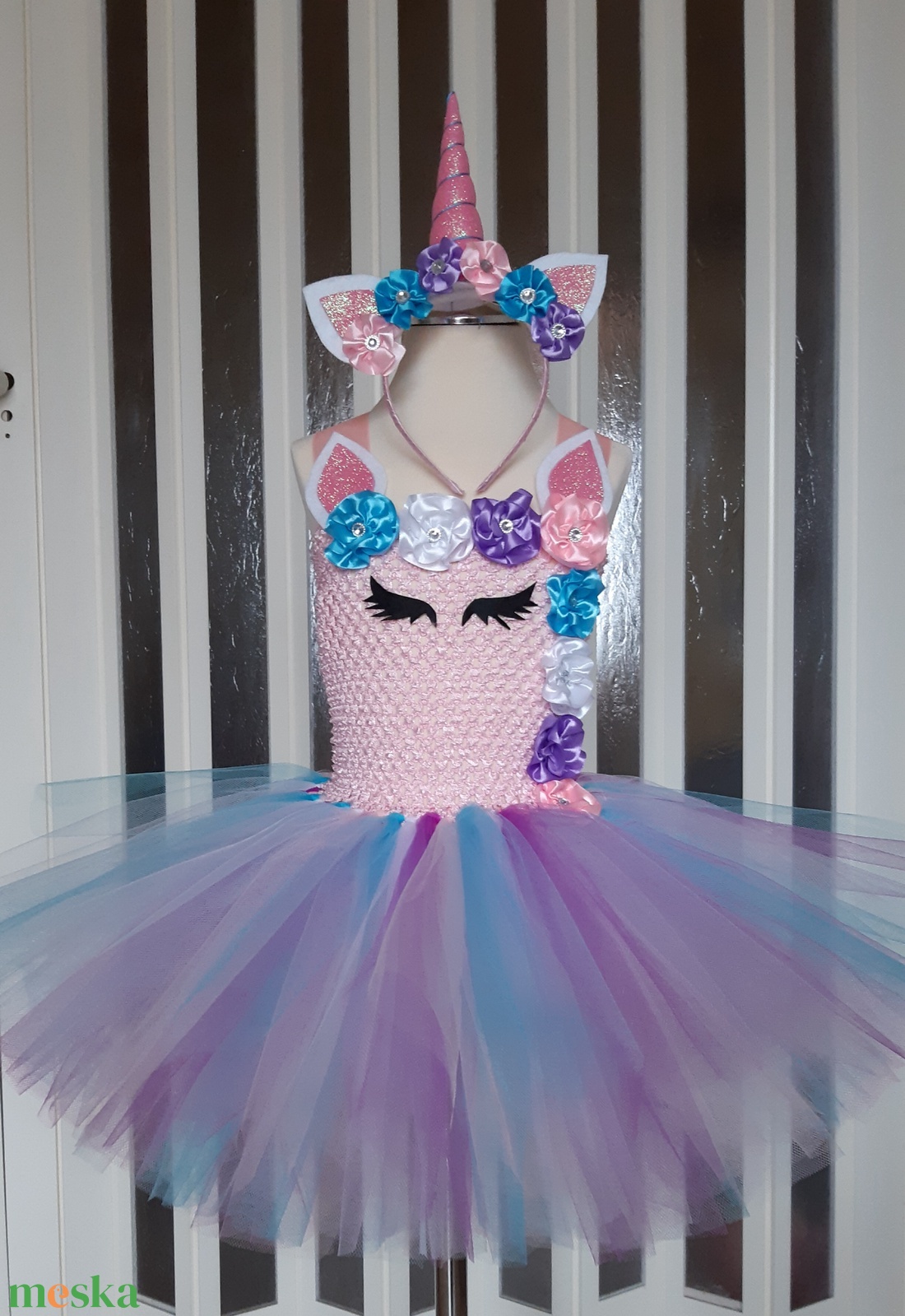 Unikornis varázs tüllruha � pasztell álomruha kislányoknak - ruha & divat - jelmez & álarc - jelmez - Meska.hu