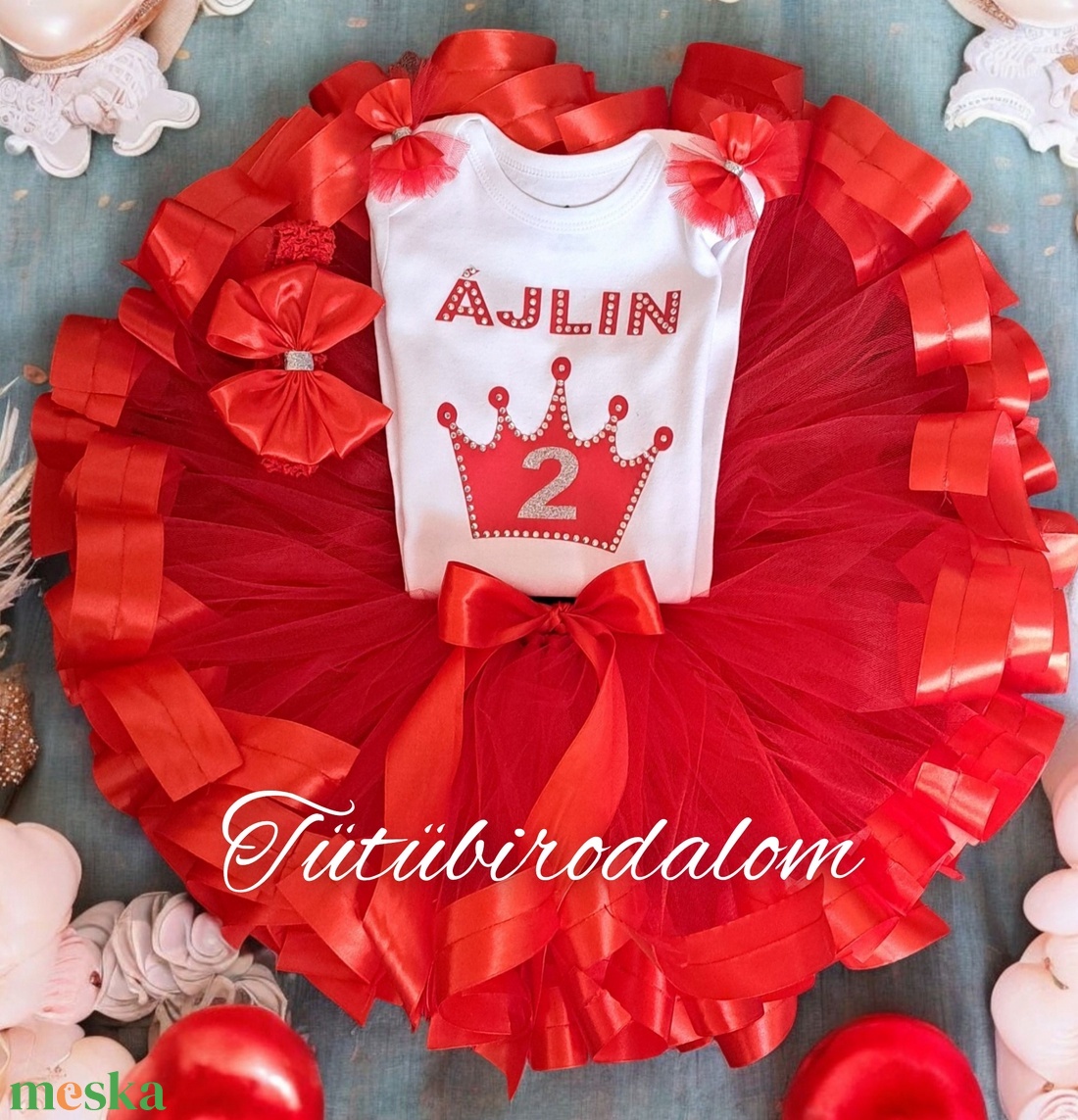 Egyedi, kézzel készített 3 részes tütü szett több színben - baba - mama - babaruházat - babaruha szett - Meska.hu