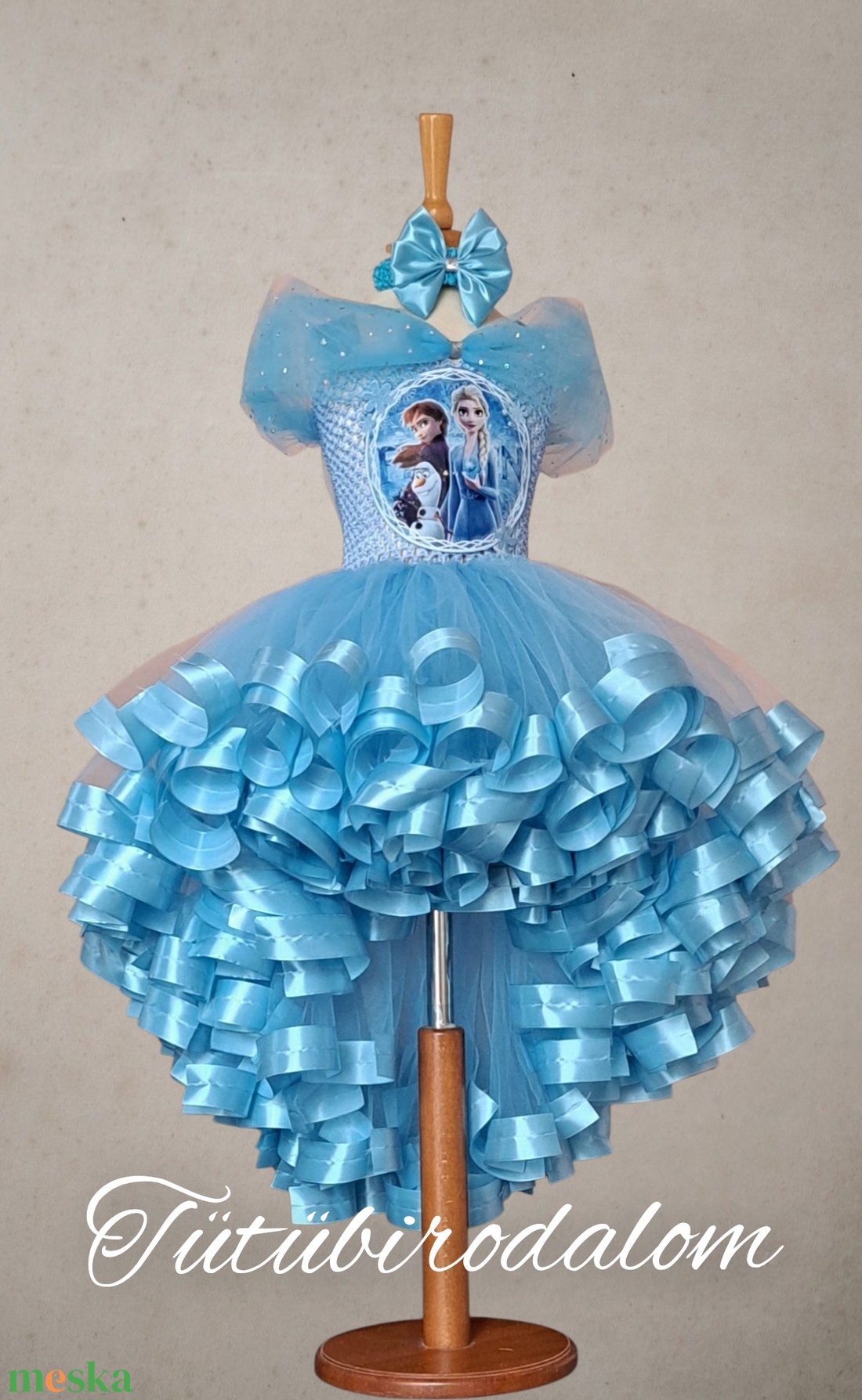 Kék tütü ruha masnival - ruha & divat - gyerekruha - ruha - Meska.hu