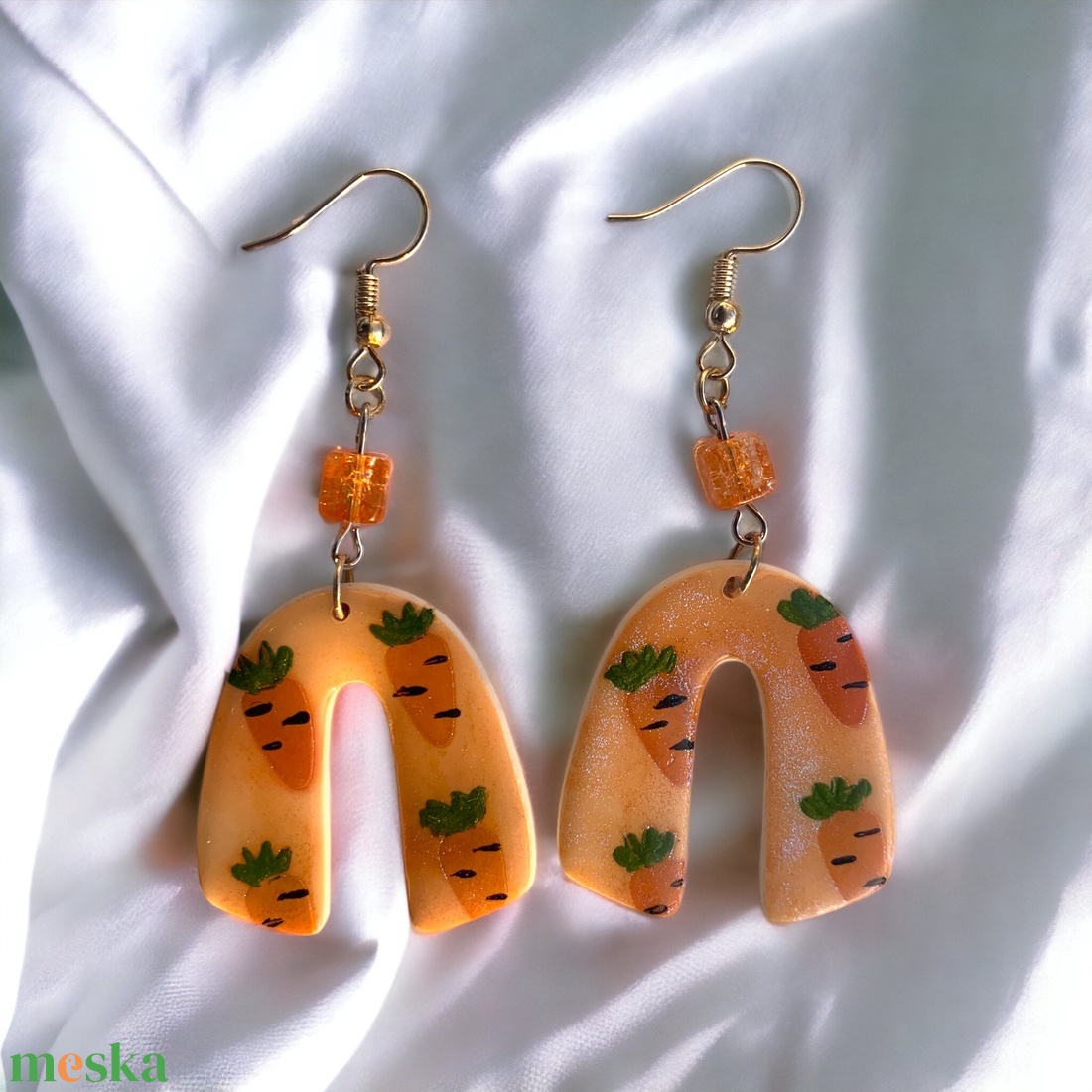 38. Boltíves répamintájú fülbevaló - ékszer - fülbevaló - lógó fülbevaló - Meska.hu