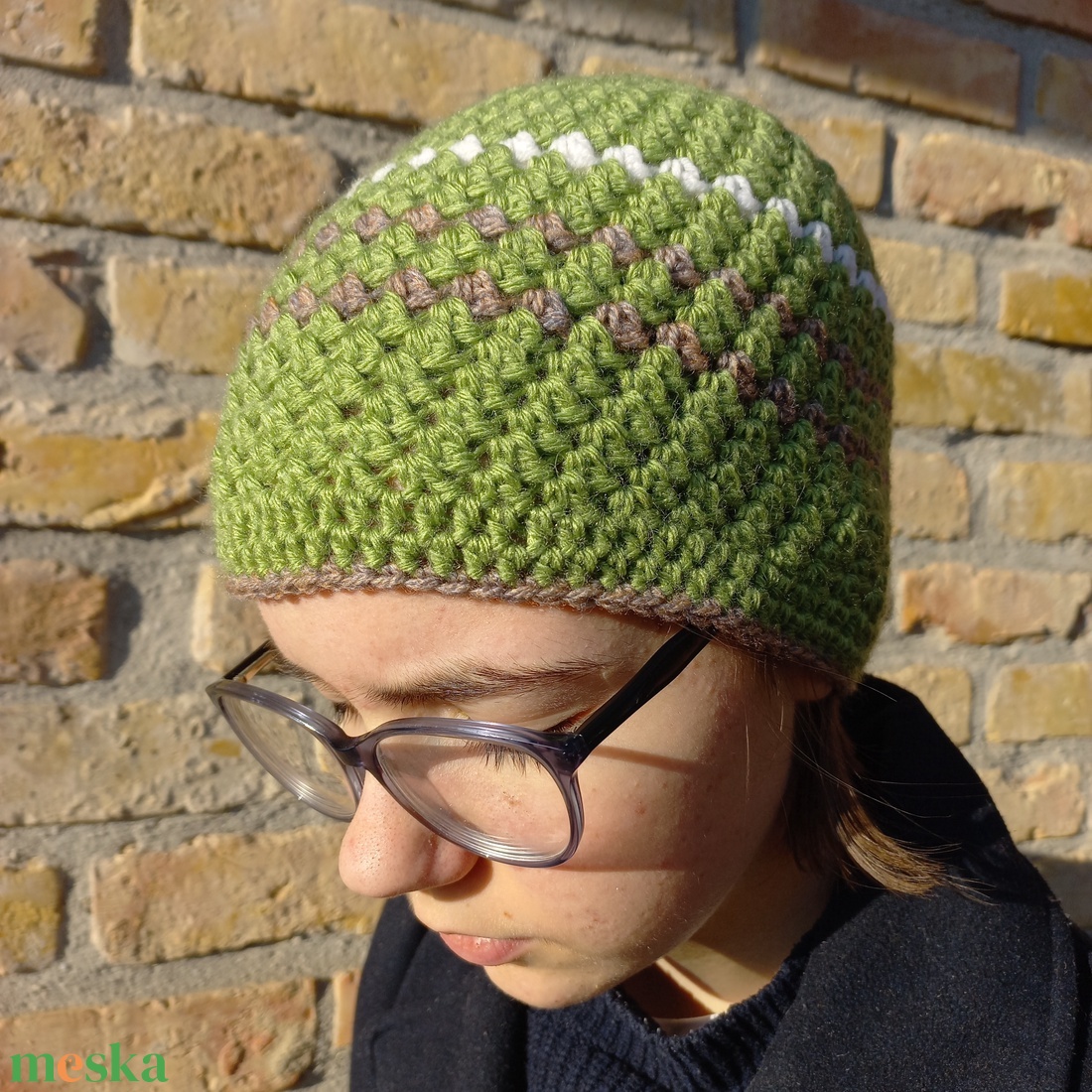 Zölderdő - horgolt női sapka - ruha & divat - sál, sapka, kendő - sapka - Meska.hu