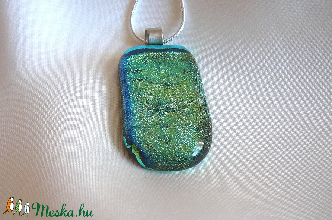 Dichroic gyürű, fülivel - ékszer - ékszerszett - Meska.hu