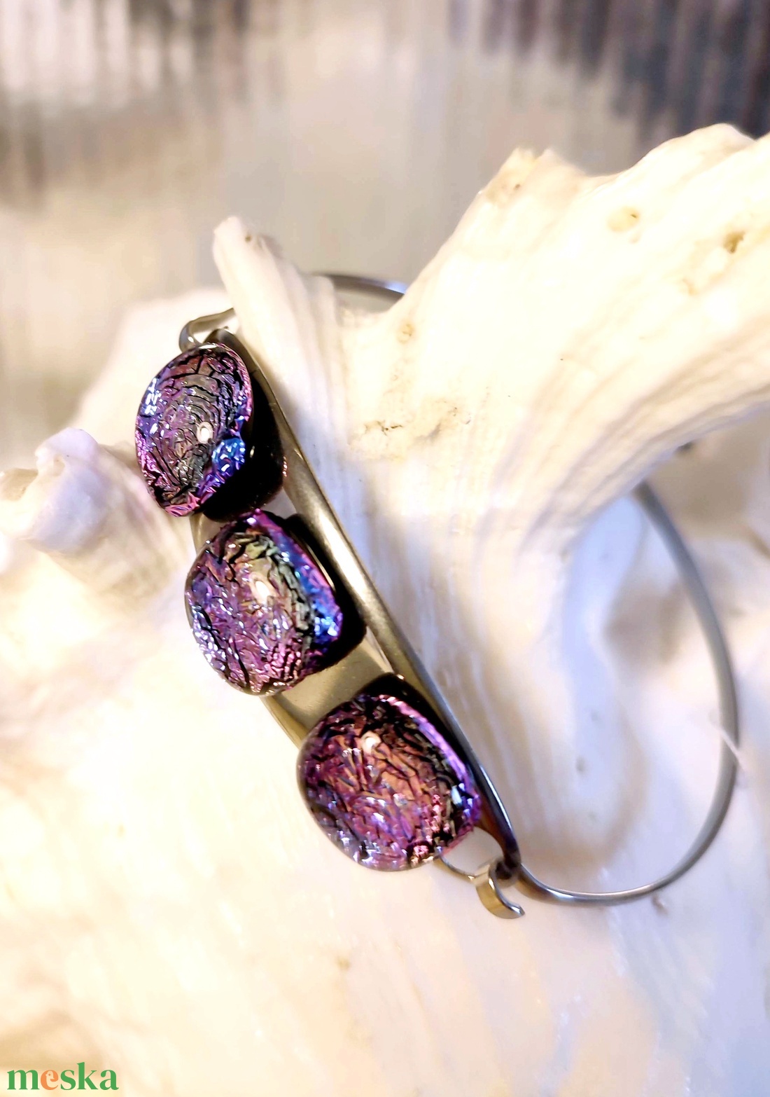 Nemesacél karkötő, dichroic - ékszer - karkötő - karperec - Meska.hu Nemesacél karkötő, dichroic - ékszer - karkötő - karperec - Meska.hu