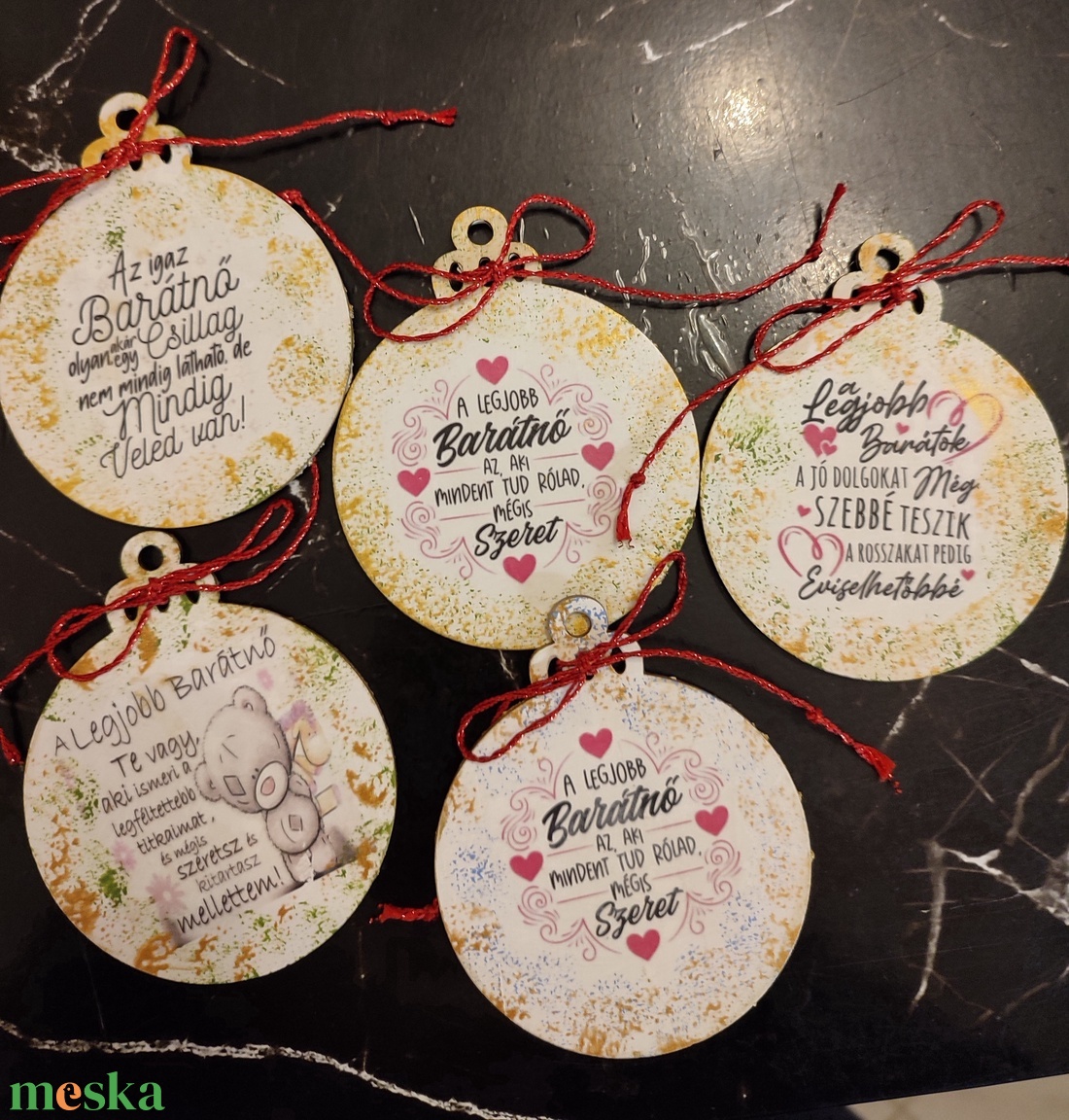 Karácsonyi ajándék kisérő barátnőnek - karácsony - adventi díszek - adventi asztaldísz - Meska.hu