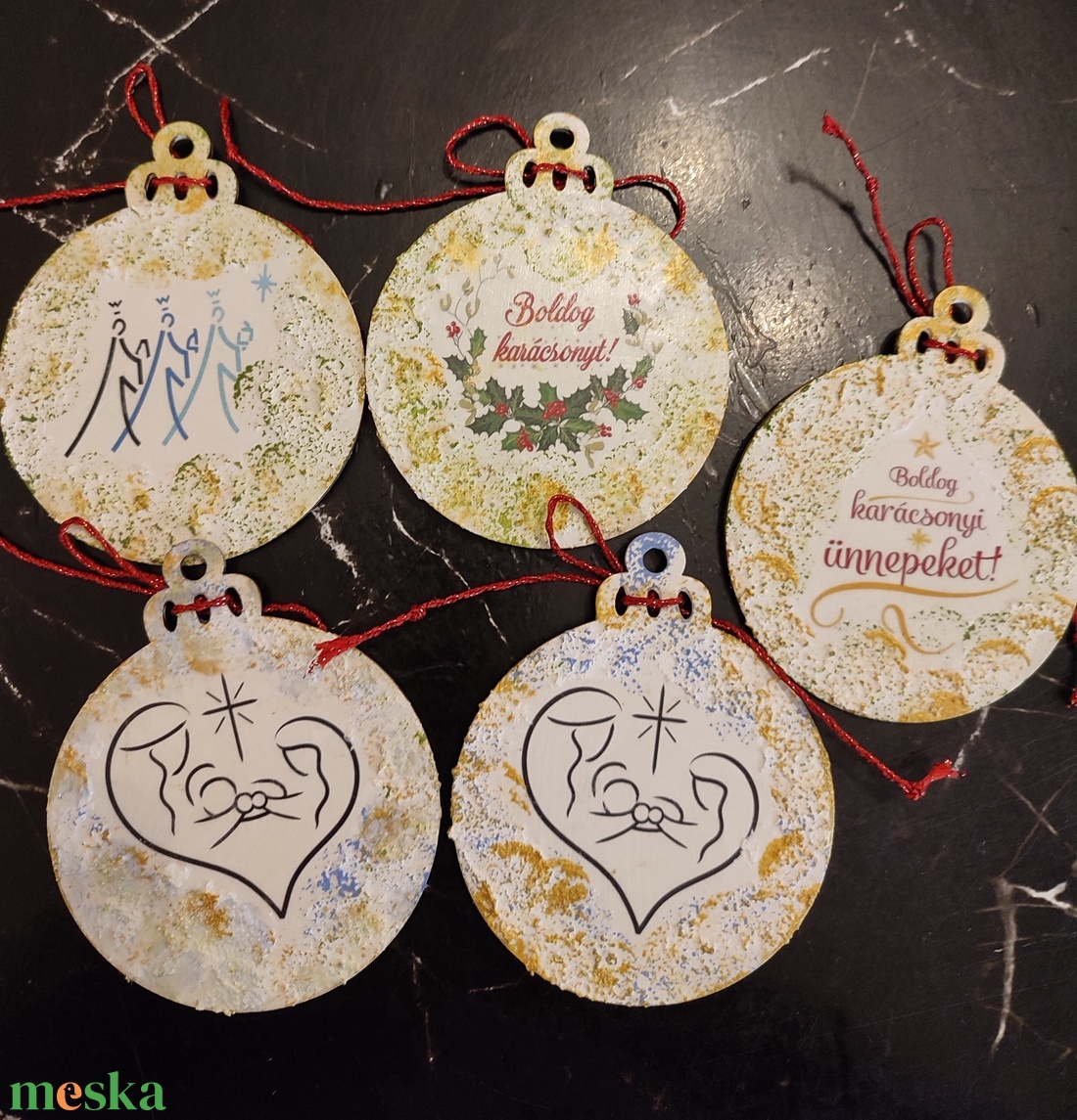 Karácsonyi ajándék kisérő barátnőnek - karácsony - adventi díszek - adventi asztaldísz - Meska.hu