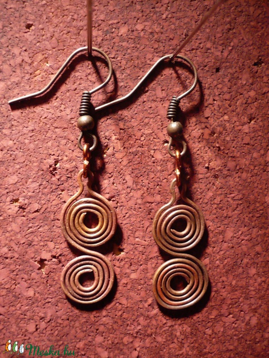 kettős csiga fülbevaló -  - Meska.hu