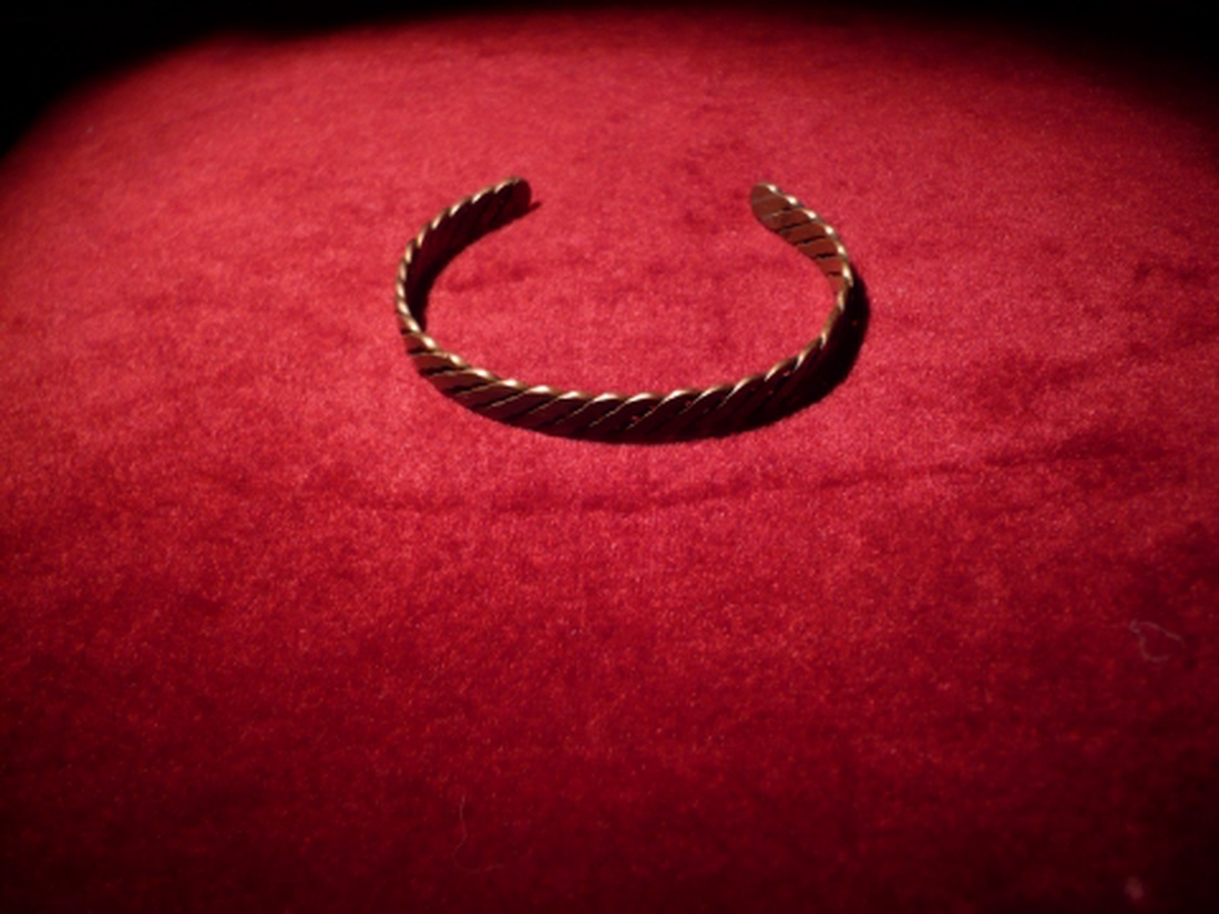 Réz karkötő, csavart mintával -  - Meska.hu