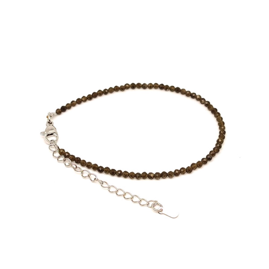 Fazettált arany obszidián golyós ásvány karkötő állítható kapoccsal 2�2,5mm - ékszer - karkötő - ásványkarkötő - Meska.hu