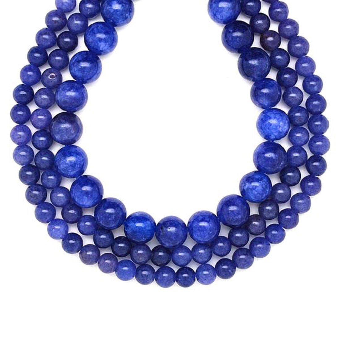 Jáde szinezett lilás kék golyó 10mm  ékszerkészítő alapanyag (füzér) - kellékek & szerszámok - ásvány alapanyag - ásványfüzér - Meska.hu