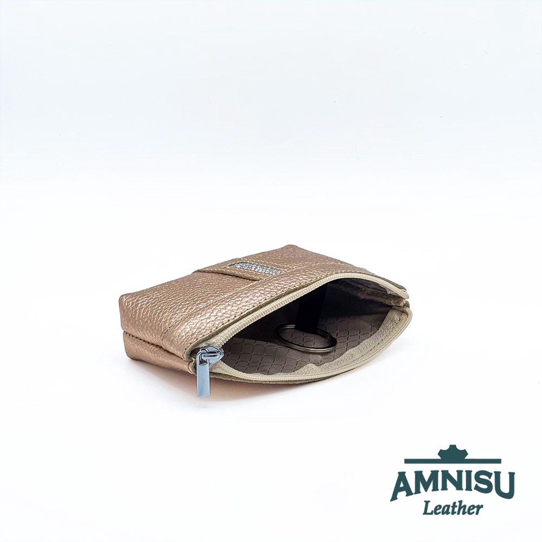 Rosegold egy cipzáras egyenes swarovski köves kulcstartó E2014 -  - Meska.hu