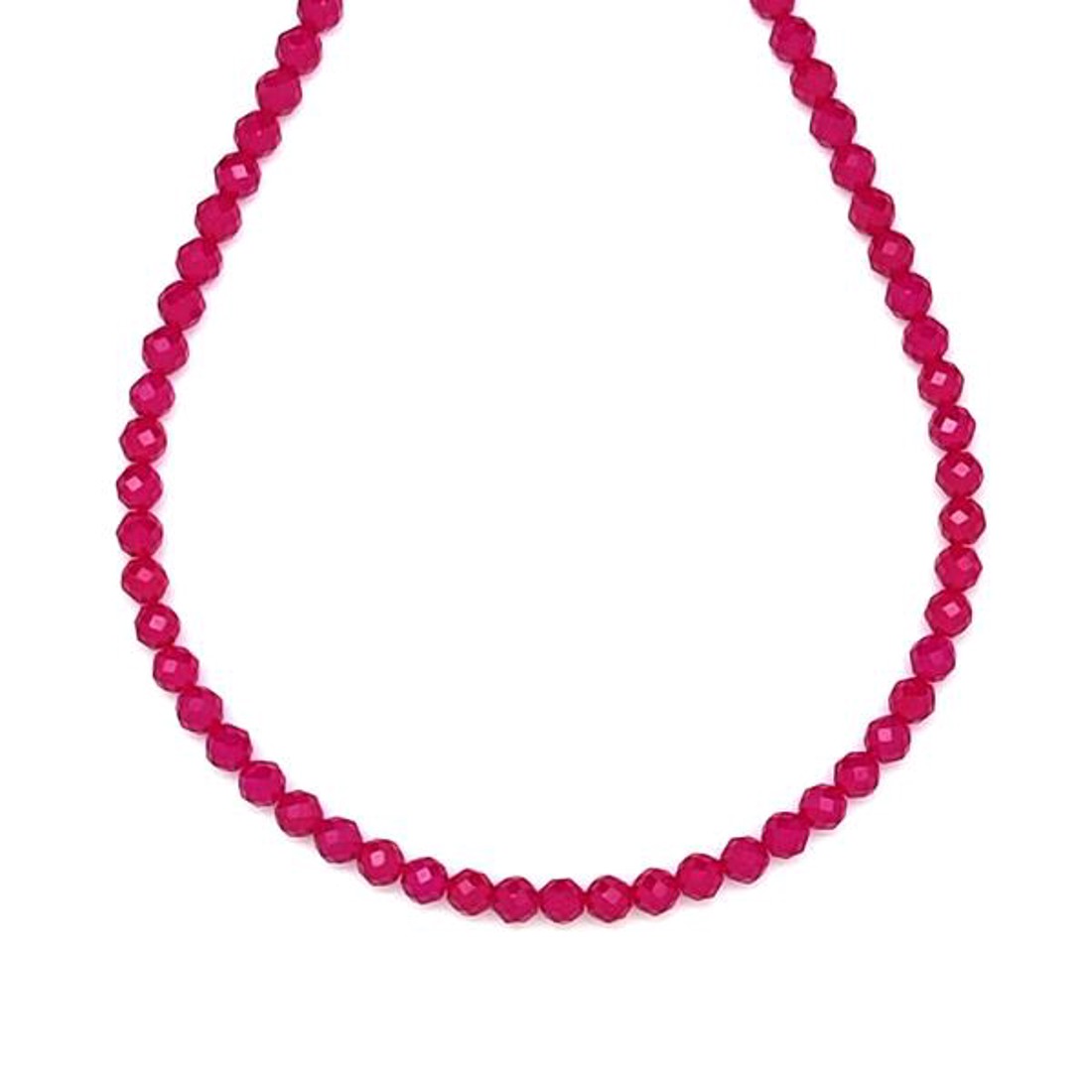 Rubin szintetikus fazettált golyó 3-3,5mm  ékszerkészítő alapanyag (füzér) - kellékek & szerszámok - ásvány alapanyag - ásványfüzér - Meska.hu