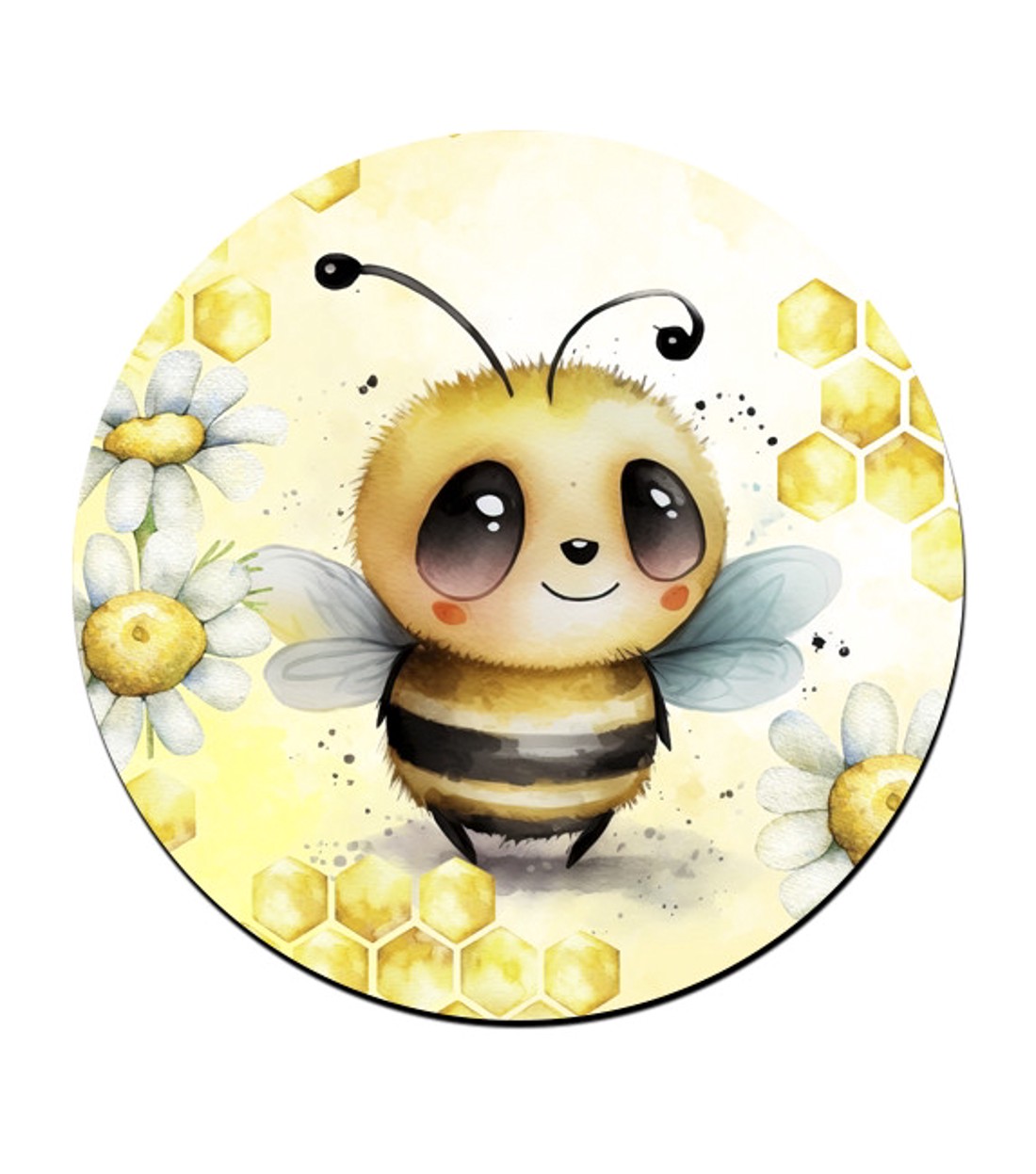 3 db cuki méhecskés kör alakú alátét szett (#19) -  - Meska.hu