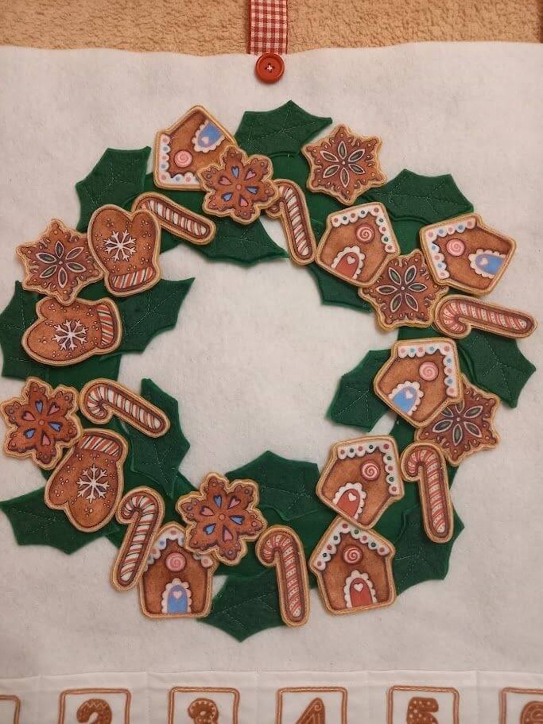 Ajtódísz mézessel-ADVENTI NAPTÁR-interaktív - karácsony - karácsonyi lakásdekoráció - Meska.hu