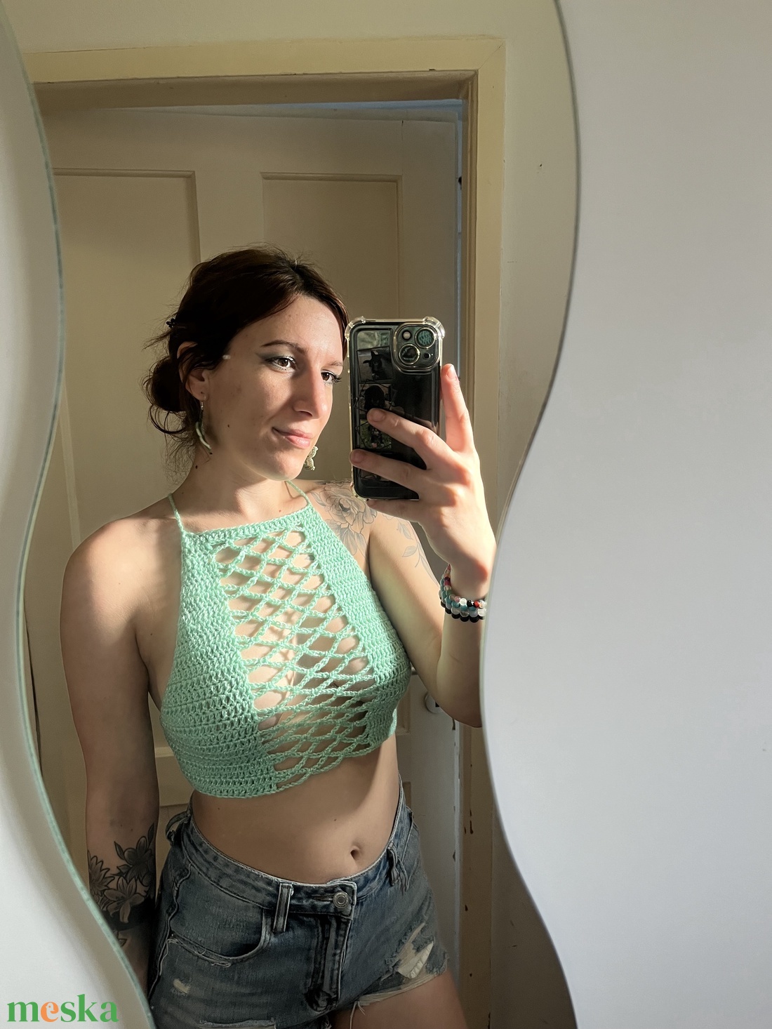 Seafoam crop top - ruha & divat - női ruha - top - Meska.hu Seafoam crop top - ruha & divat - női ruha - top - Meska.hu