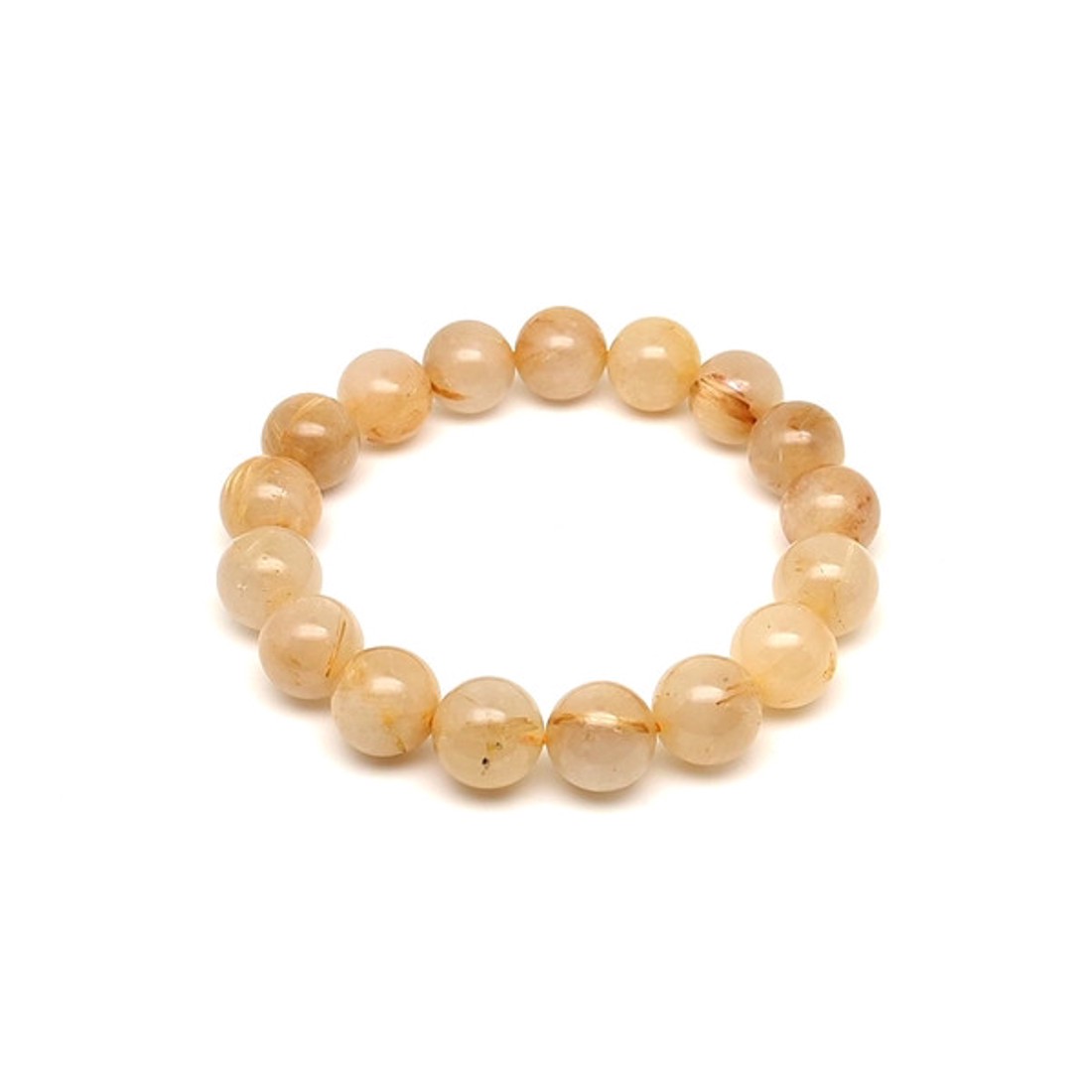 A minőségű rutilkvarc golyós ásvány karkötő 12�13mm - ékszer - karkötő - ásványkarkötő - Meska.hu