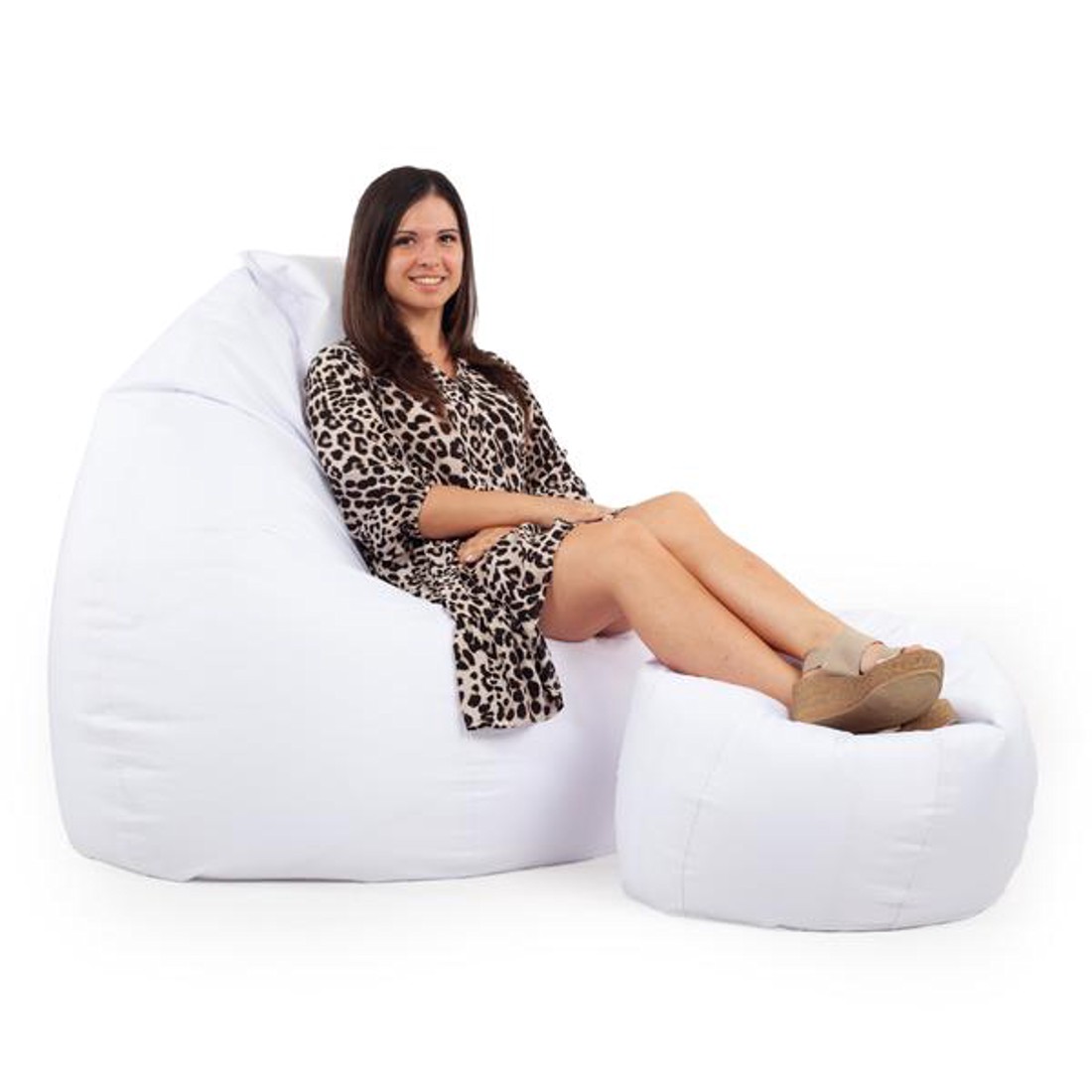 Fehér ALL IN Kültéri XXL Babzsákfotel Garnitúra -  - Meska.hu