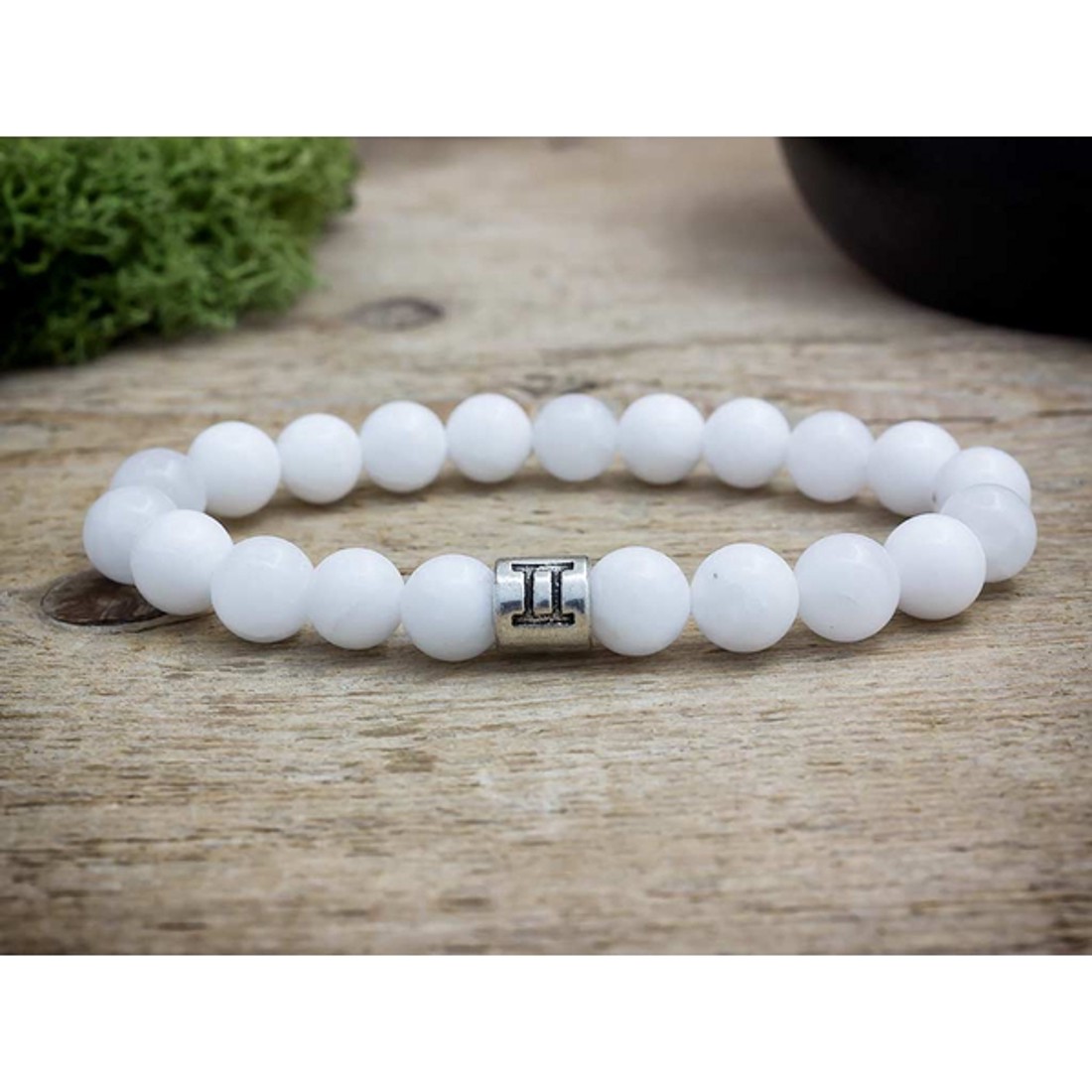 Ikrek horoszkópos tejkvarc karkötő - ékszer - karkötő - ásványkarkötő - Meska.hu