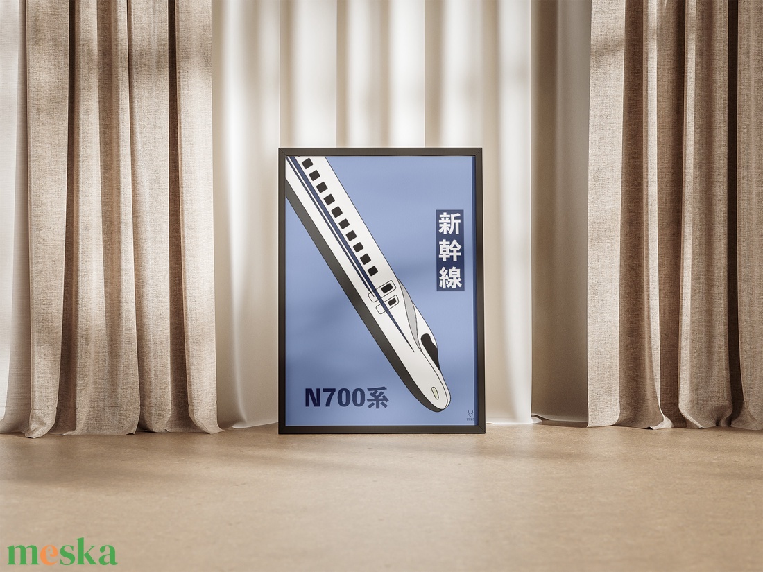 Japán ihletésű tipográfiai falikép - Shinkansen sorozat - digitális művészeti print - művészet - grafika & illusztráció - digitális - Meska.hu