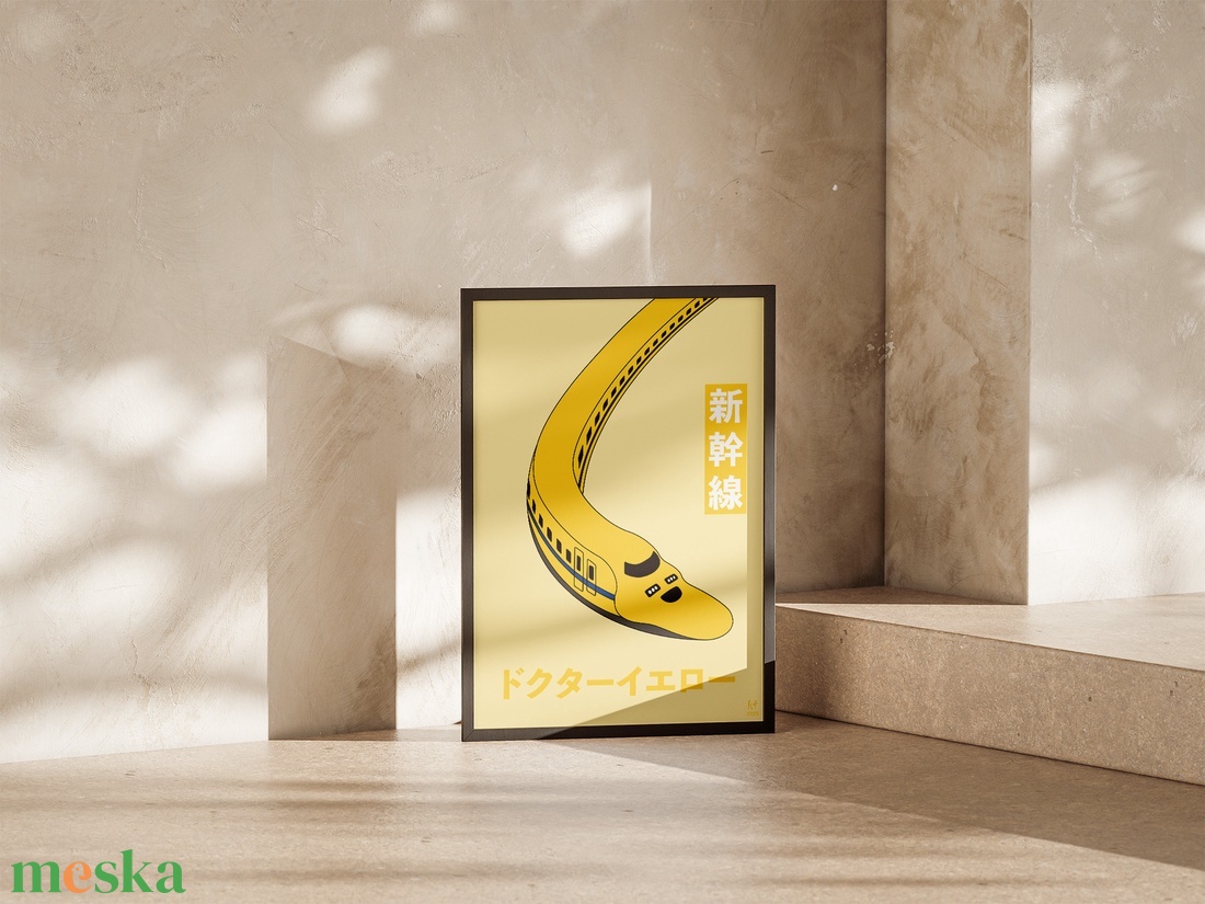 Japán ihletésű tipográfiai falikép - Shinkansen sorozat - digitális művészeti print - művészet - grafika & illusztráció - digitális - Meska.hu
