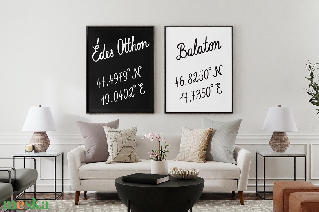 Magyar települések földrajzi koordinátái � nyomtatható poszter - otthon & életmód - dekoráció - kép & falikép - poszter - Meska.hu